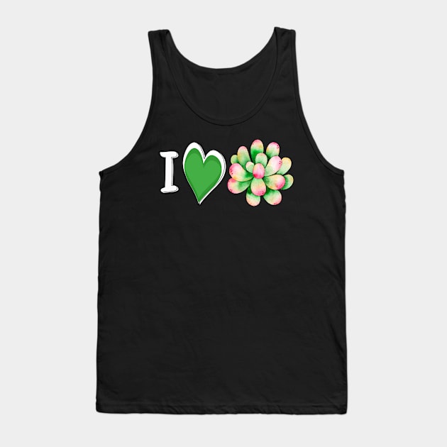 I Heart Succulents Tank Top by EpicSonder2017